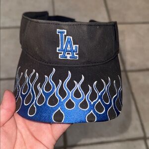 LA dodgers flames visor